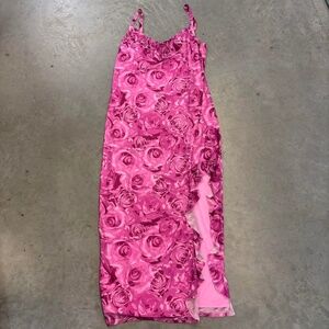 Almost Famous pink rose maxi dress 3XL